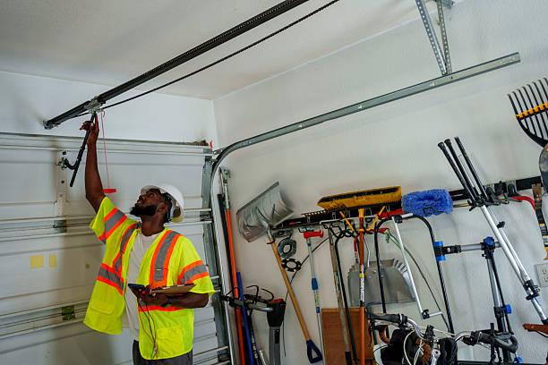 Professional Garage Door Panel Replacement technician working in Mila Doce, TX